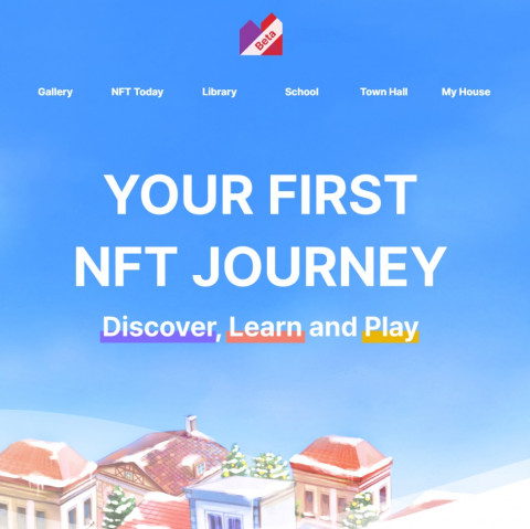 효성티앤에스의 NFT 전문 포털 ‘NFTtown’의 메인 화면으로 NFT 작품, 제작자 정보, 학습 콘텐츠, 최신 뉴스 등을 볼 수 있다