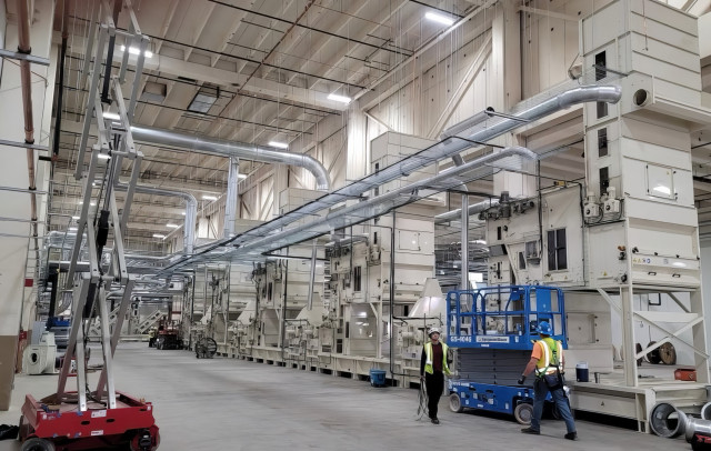 Inside the Panda Hemp Gin, a 500,000 square foot industrial hemp processing facility in Witchita Falls, Texas scheduled to begin commercial operations Q1 2024. (Photo: Business Wire)