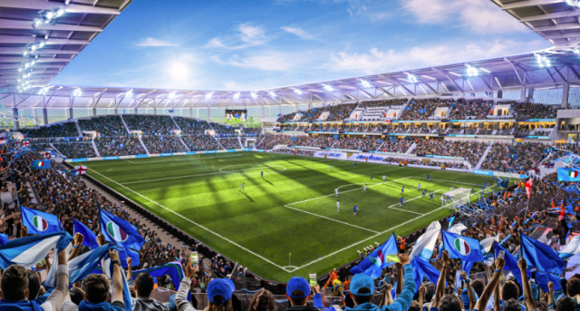 Venice, 22 April 2025. New Stadium unveiled for Venezia, designed by Populous.
