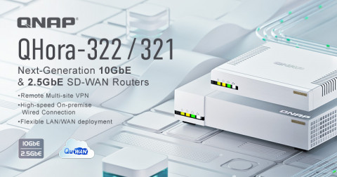 10GbE &amp; 2.5GbE 네트워킹 구축 및 최대 1000/700대 동시 VPN을 연결하는 QHora-322와 QHora-321