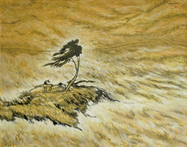 변시지, ‘폭풍의 바다’, 1991.