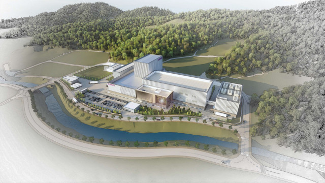 Rendering of Merck&amp;#039;s new Bioprocessing Production Center in Daejeon, South Korea
